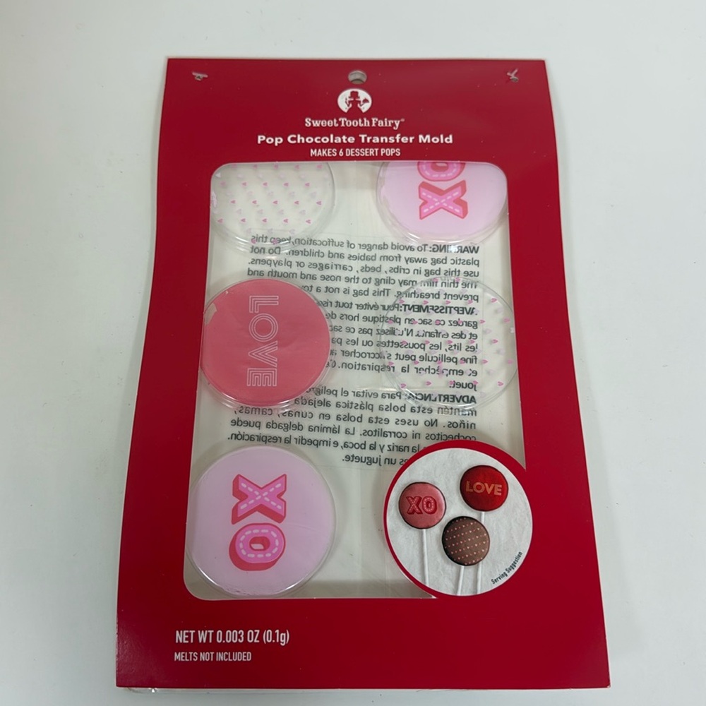 NIP Sweet Tooth Fairy Pop Chocolate Transfer Mold Valentines Day